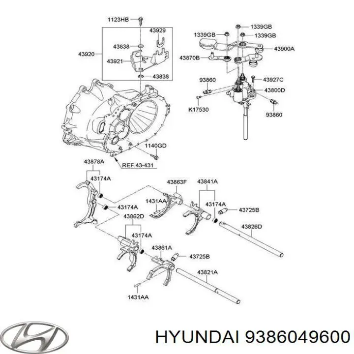 9386049600 Hyundai/Kia Czujnik włączania światła cofania