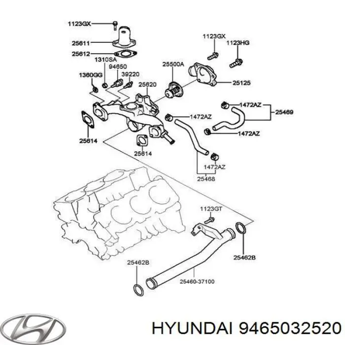 Czujnik temperatury płynu chłodzącego Hyundai/Kia 9465032520 cena, od 7,57 USD