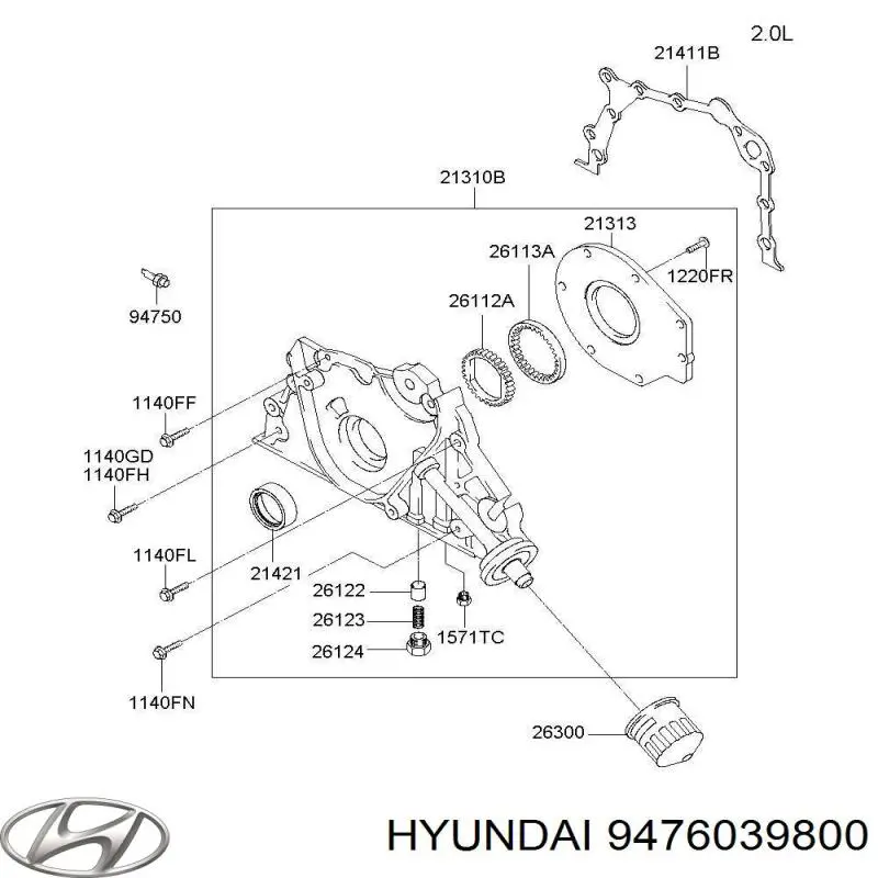 Do koszyka 9476039800 Hyundai/Kia Czujnik ciśnienia oleju