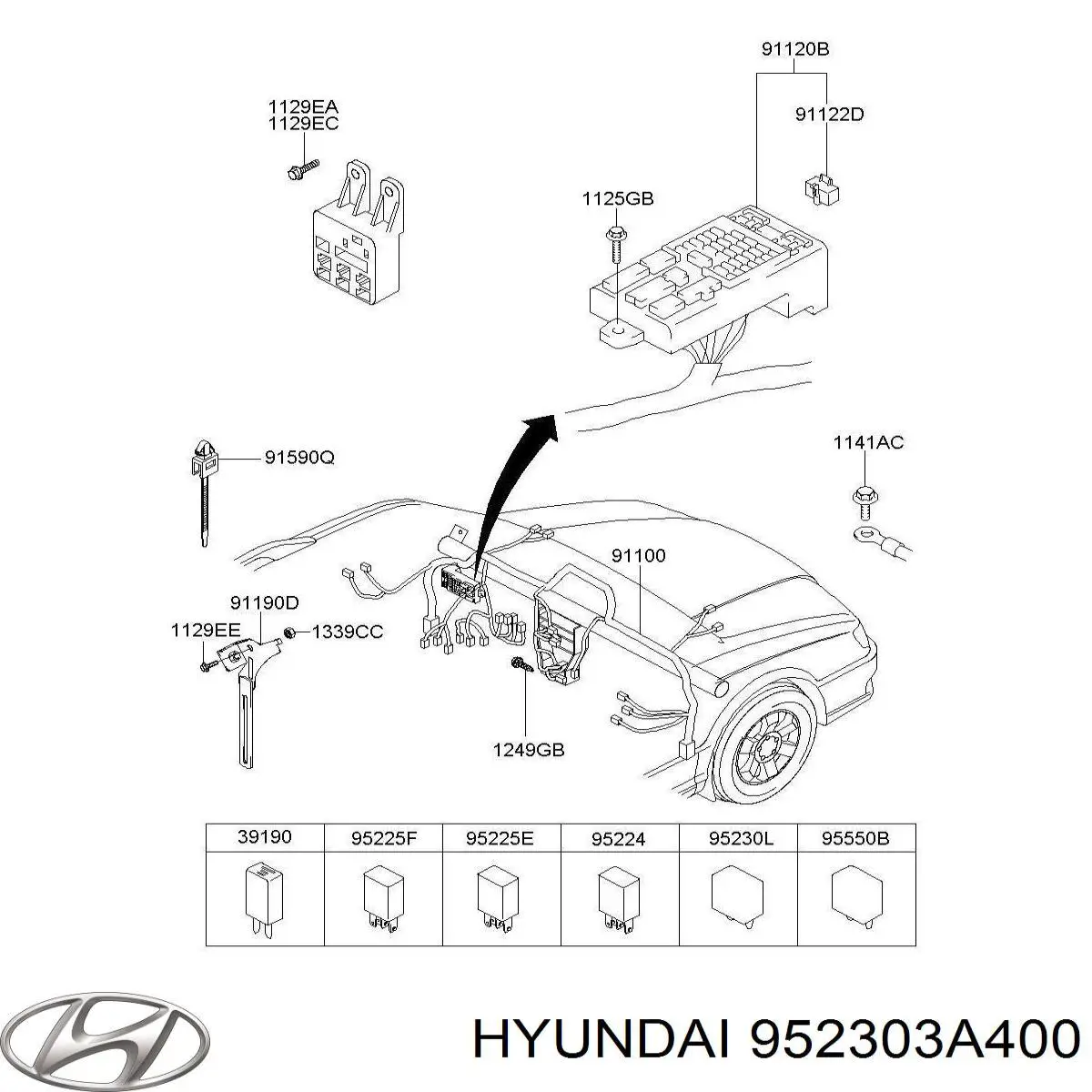 Przekaźnik kierunkowskazów Hyundai/Kia 952303A400 cena, od 11,62 USD