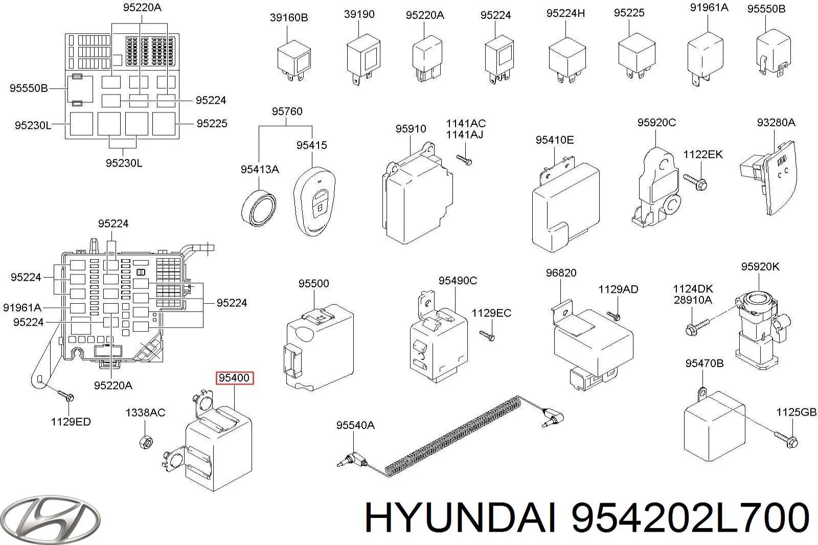Do koszyka 954202L700 Hyundai/Kia Sterownik immobilizera