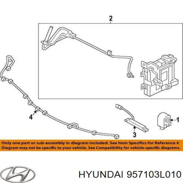 Sygnał dźwiękowy (klakson) Hyundai/Kia 957103L010 cena, od 44,27 USD