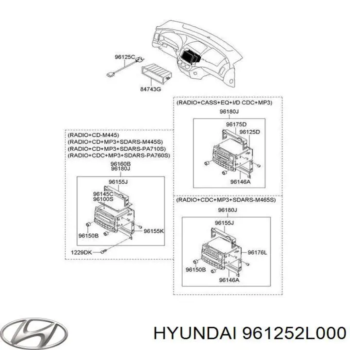  Hyundai/Kia 961252L000 cena, od 26,42 USD
