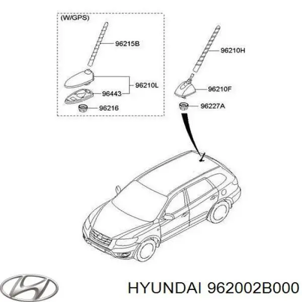 Antena do Hyundai Santa Fe II CM