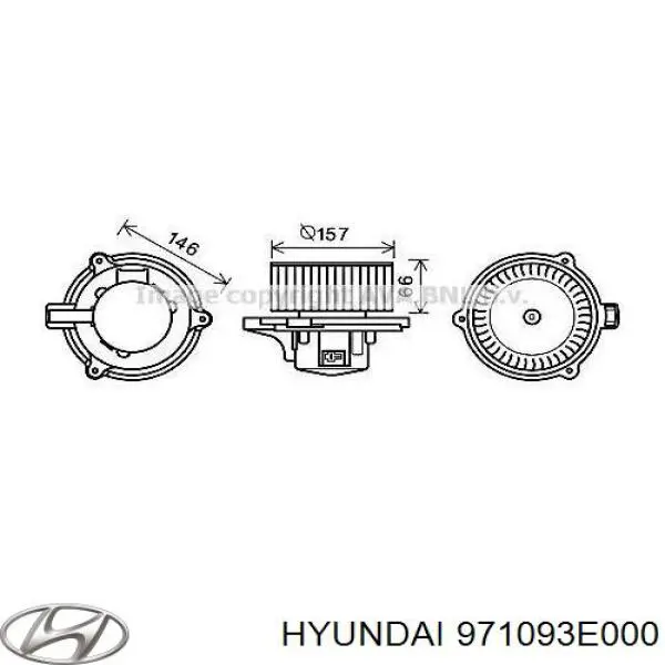 Do koszyka 971093E000 Hyundai/Kia Silniczek wentylatora nagrzewnicy (ogrzewacza wnętrza)