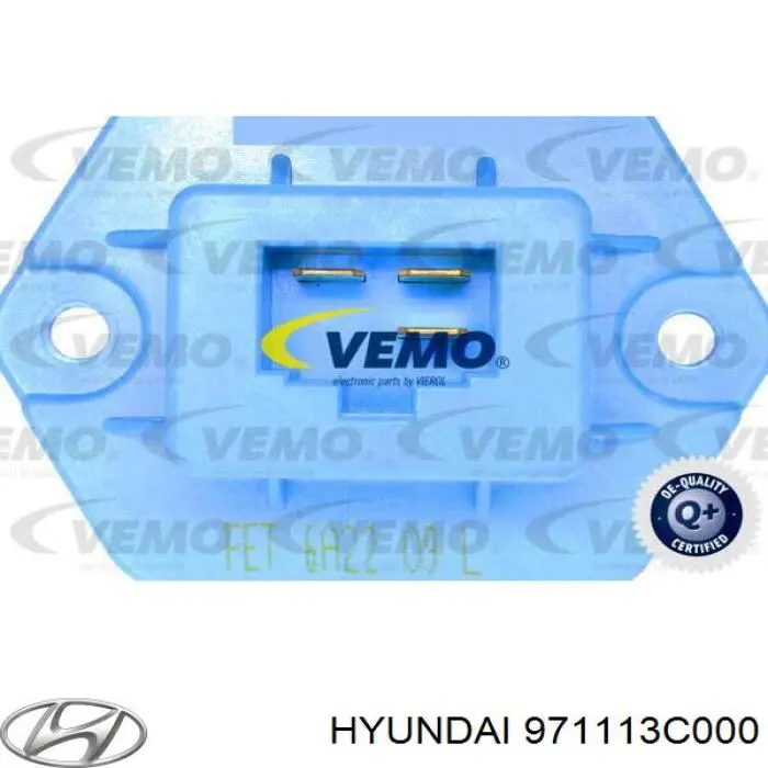 Rezystor wentylatora nagrzewnicy (ogrzewacza kabiny) Hyundai/Kia 971113C000 cena, od 89,25 USD
