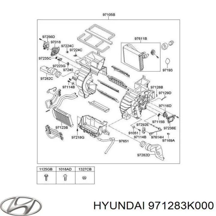 971283K000 Hyundai/Kia rezystor wentylatora nagrzewnicy (ogrzewacza kabiny)