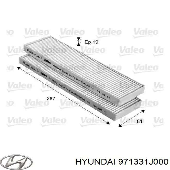 Filtr kabiny Hyundai/Kia 971331J000 cena, od 11,08 USD
