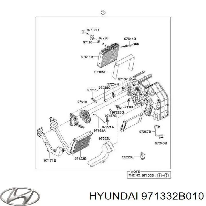 Do koszyka 971332B010 Hyundai/Kia Filtr kabiny