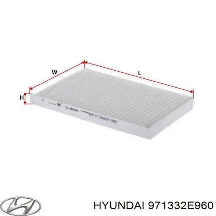 Do koszyka 971332E960 Hyundai/Kia Filtr kabiny