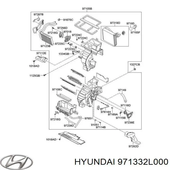 Do koszyka 971332L000 Hyundai/Kia Filtr kabiny