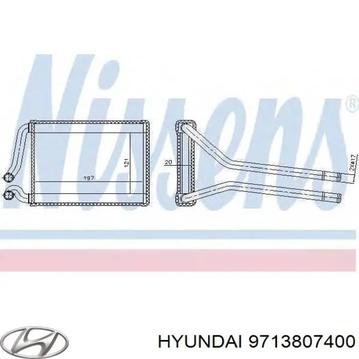 9713807400 Hyundai/Kia Chłodnica nagrzewnicy (ogrzewacza)