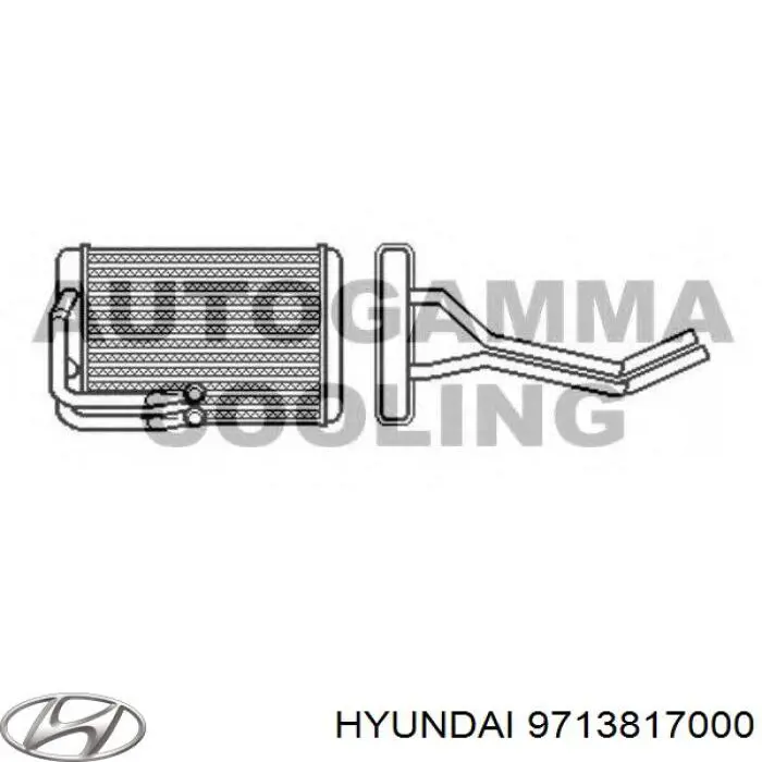 Chłodnica nagrzewnicy (ogrzewacza) Hyundai/Kia 9713817000 cena, od 90,47 USD