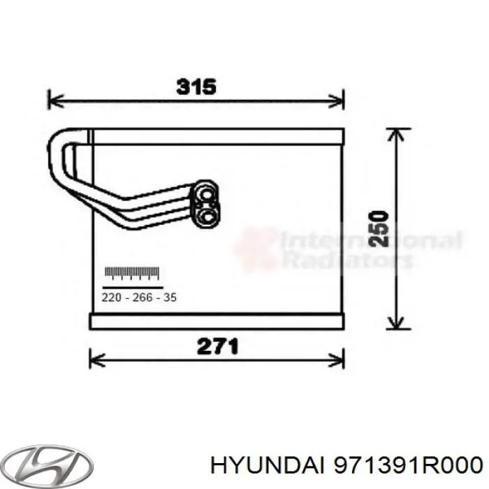 Do koszyka 971391R000 Hyundai/Kia Parownik klimatyzacji