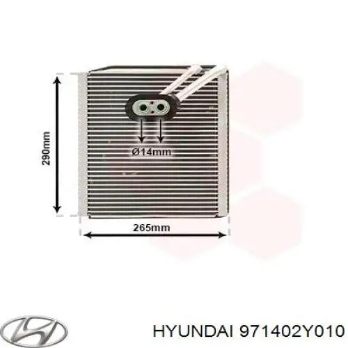 Parownik klimatyzacji Hyundai/Kia 971402Y010 cena, od 142,87 USD