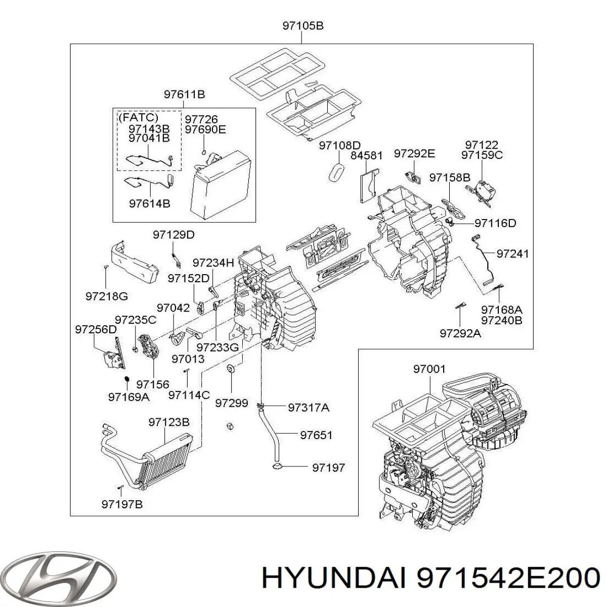 Silniczek klapy nagrzewnicy Hyundai/Kia 971542E200 cena, od 104,27 USD