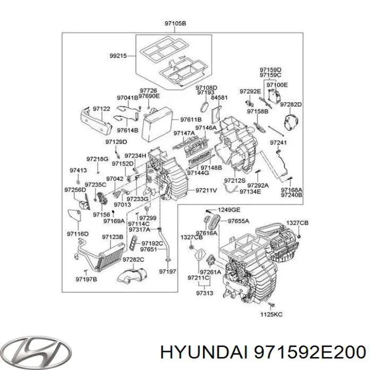 Silniczek klapy nagrzewnicy Hyundai/Kia 971592E200 cena, od 109,53 USD