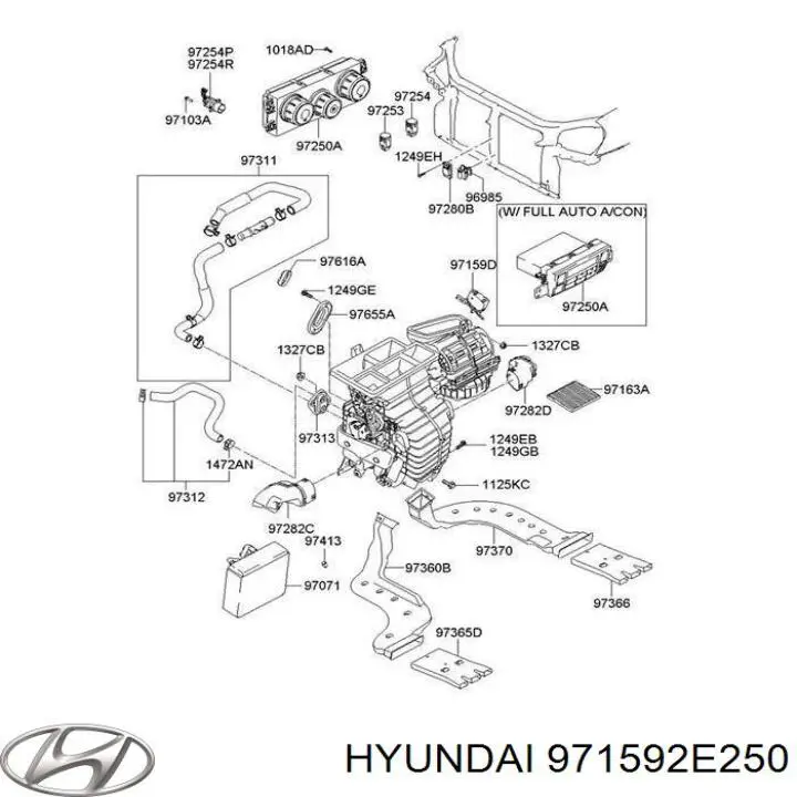Silniczek klapy nagrzewnicy Hyundai/Kia 971592E250 cena, od 35,20 USD