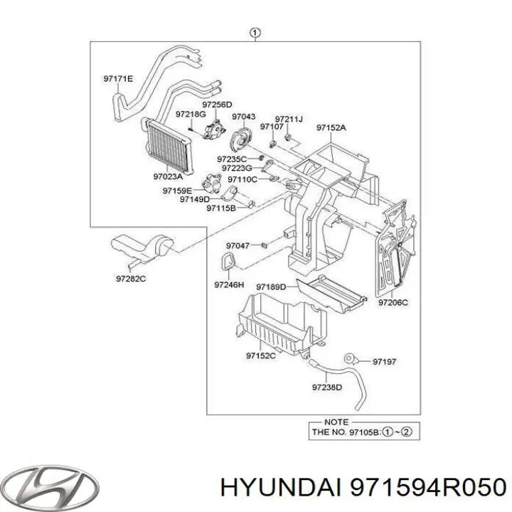 Silniczek klapy nagrzewnicy Hyundai/Kia 971594R050 cena, od 17,55 USD