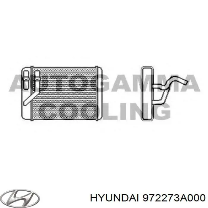 972273A000 Hyundai/Kia Chłodnica nagrzewnicy (ogrzewacza)