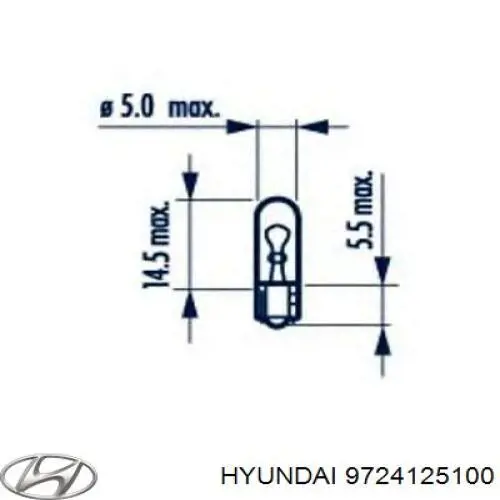 Do koszyka 9724125100 Hyundai/Kia Żarówka deski rozdzielczej
