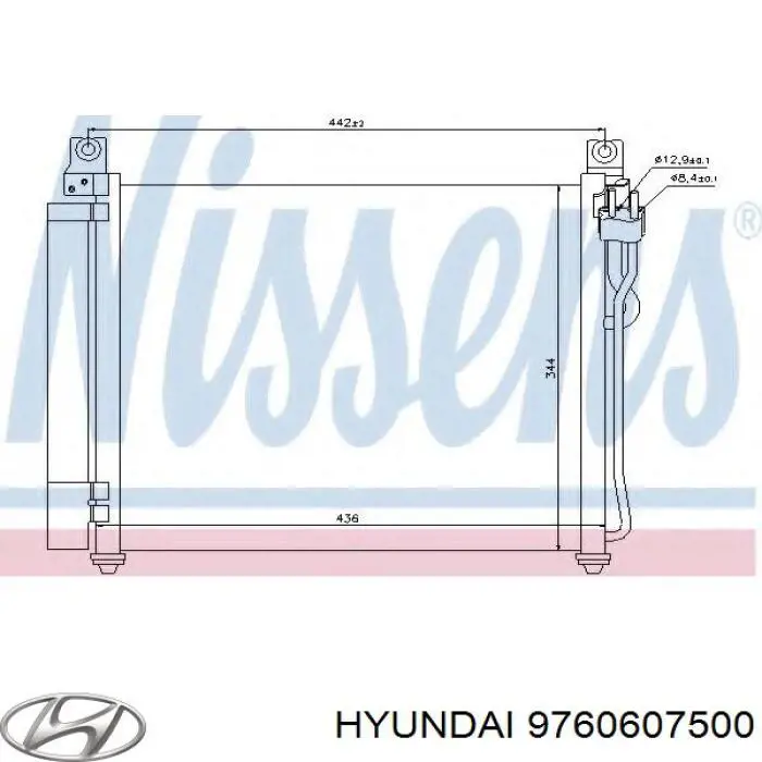 Do koszyka 9760607500 Hyundai/Kia Chłodnica klimatyzacji