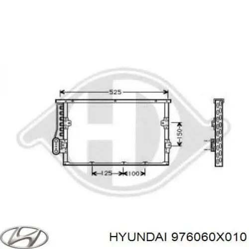 Do koszyka 976060X010 Hyundai/Kia Chłodnica klimatyzacji