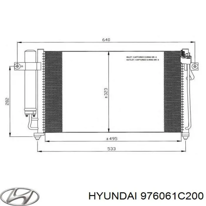 976061C200 Hyundai/Kia Chłodnica klimatyzacji