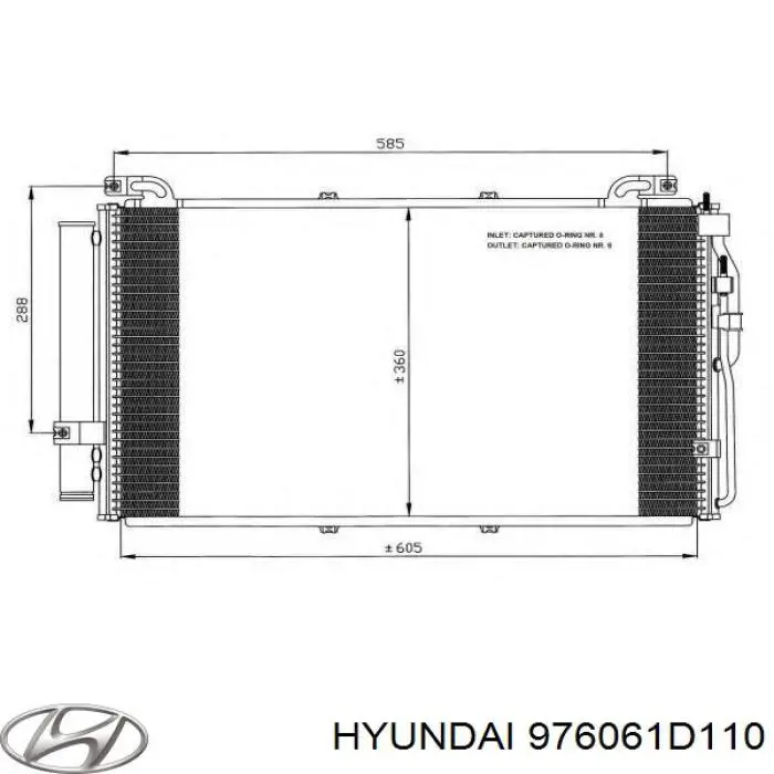 976061D110 Hyundai/Kia Chłodnica klimatyzacji