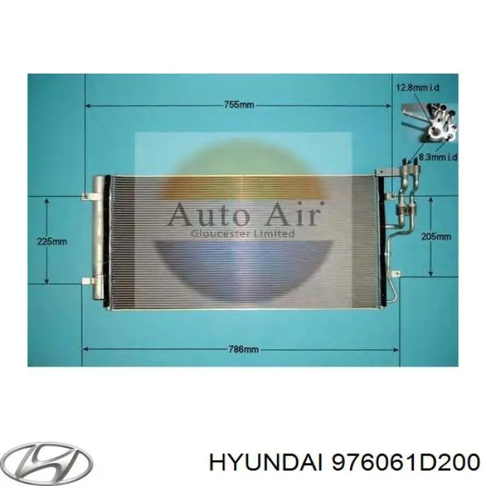 Chłodnica klimatyzacji Hyundai/Kia 976061D200 cena, od 131,67 USD