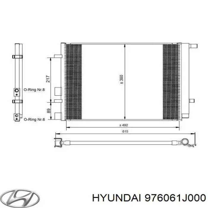 Chłodnica klimatyzacji Hyundai/Kia 976061J000 cena, od 99,14 USD