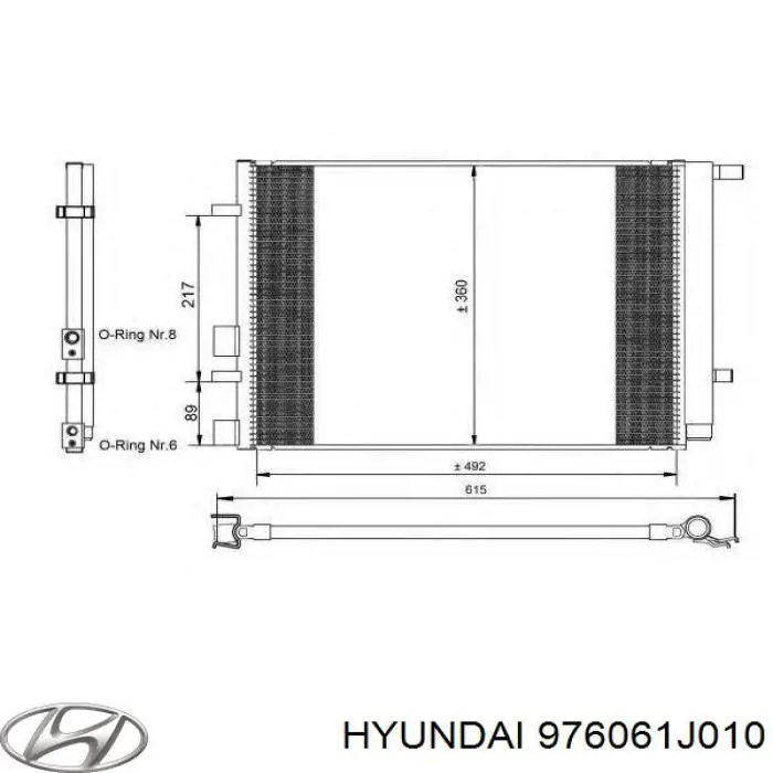 Chłodnica klimatyzacji Hyundai/Kia 976061J010 cena, od 88,29 USD