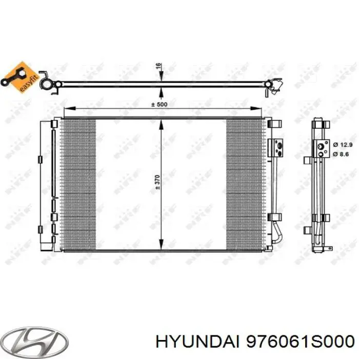 Chłodnica klimatyzacji 976061S000 Hyundai/Kia