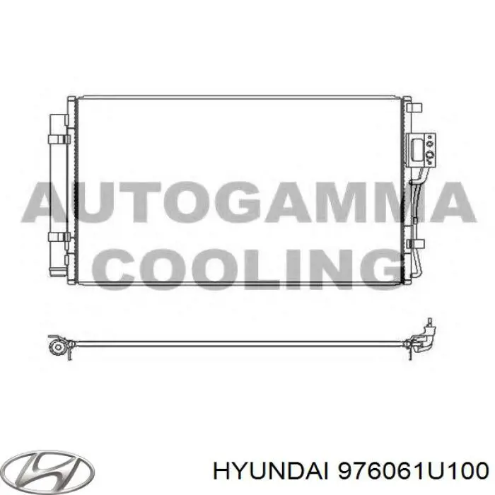 Chłodnica klimatyzacji Hyundai/Kia 976061U100 cena, od 78,92 USD