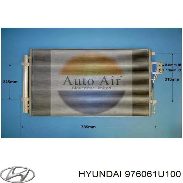 Do koszyka 976061U100 Hyundai/Kia Chłodnica klimatyzacji