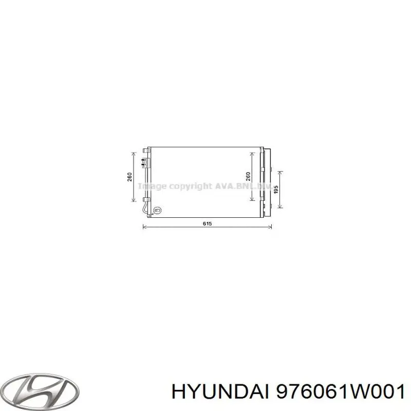 Chłodnica klimatyzacji Hyundai/Kia 976061W001 cena, od 112,37 USD