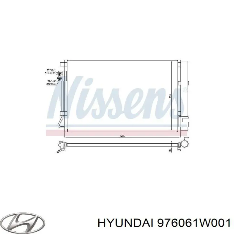 Do koszyka 976061W000 Hyundai/Kia Chłodnica klimatyzacji