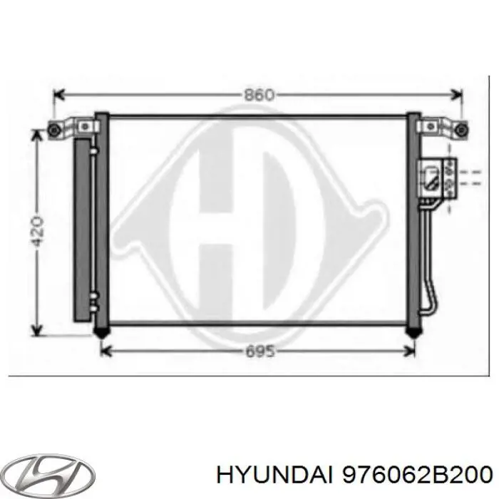 Chłodnica klimatyzacji Hyundai/Kia 976062B200 cena, od 99,71 USD