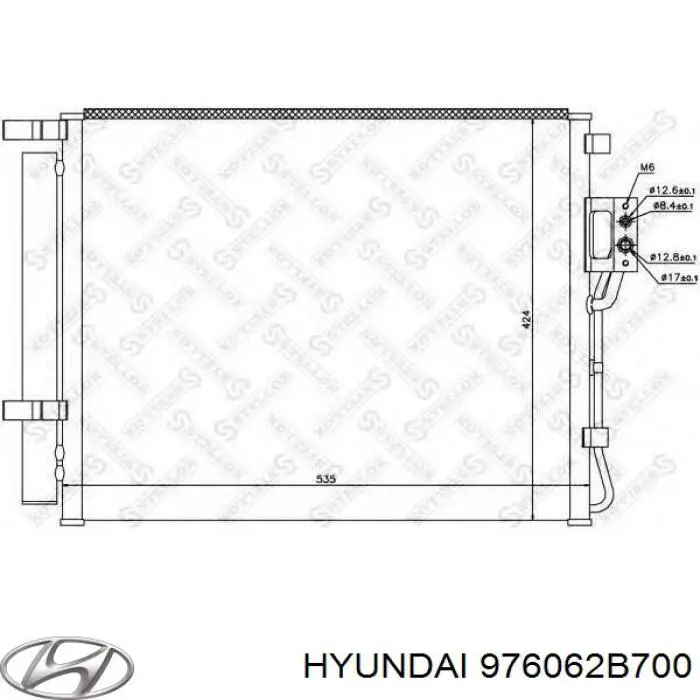Do koszyka 976062B700 Hyundai/Kia Chłodnica klimatyzacji