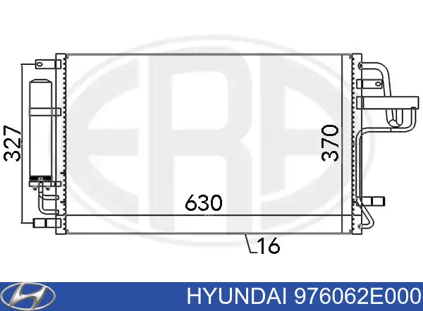 Chłodnica klimatyzacji Hyundai/Kia 976062E000 cena, od 86,90 USD