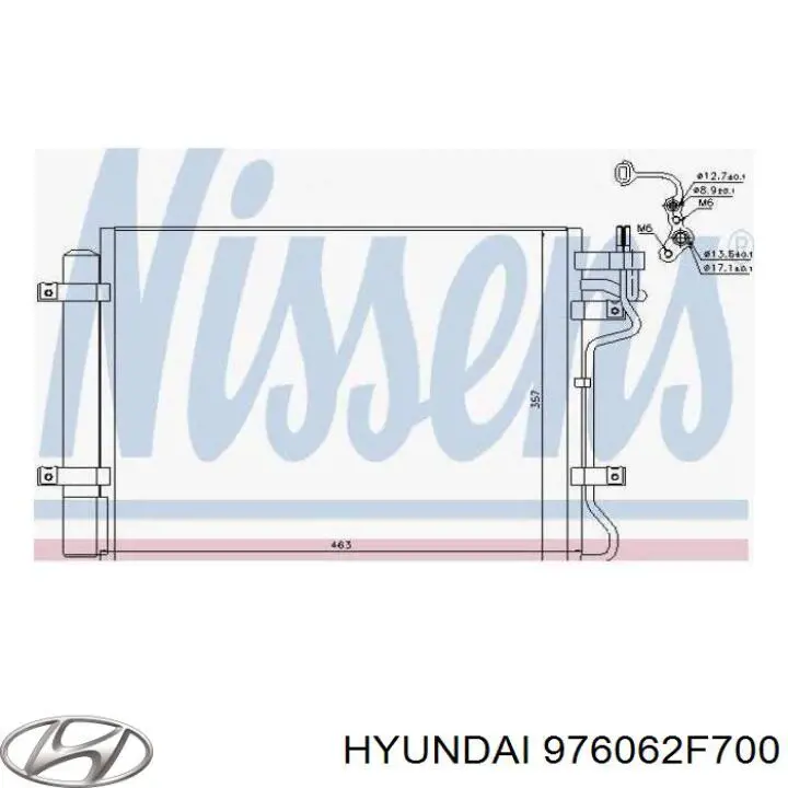 Do koszyka 976062F700 Hyundai/Kia Chłodnica klimatyzacji