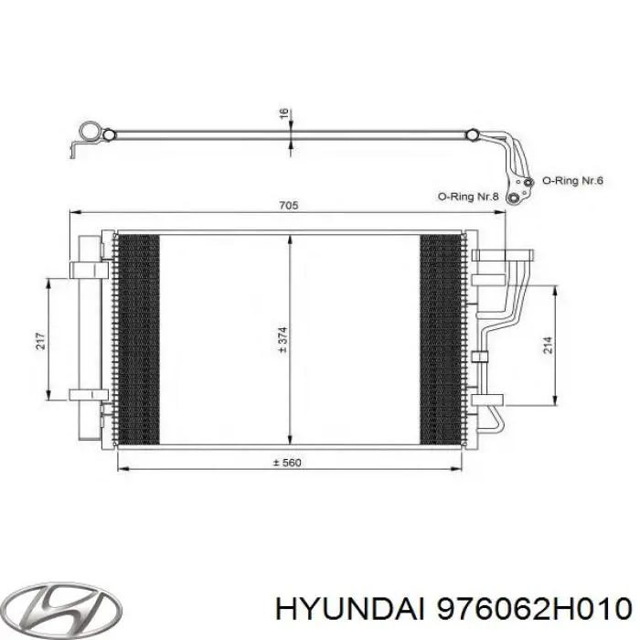 976062H010 Hyundai/Kia Chłodnica klimatyzacji