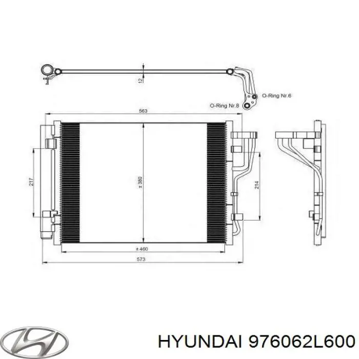 976062L600 Hyundai/Kia Chłodnica klimatyzacji