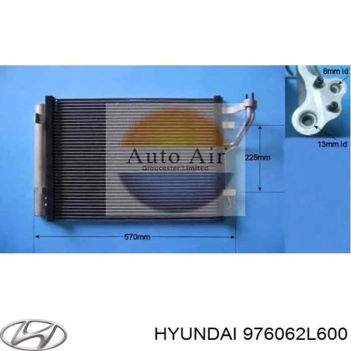 Chłodnica klimatyzacji Hyundai/Kia 976062L600 cena, od 98,01 USD