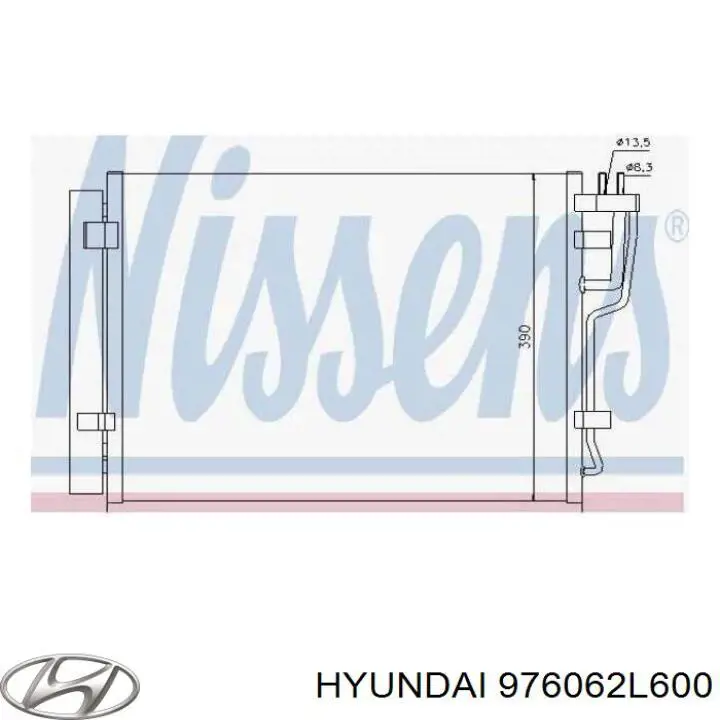 Do koszyka 976062L600 Hyundai/Kia Chłodnica klimatyzacji