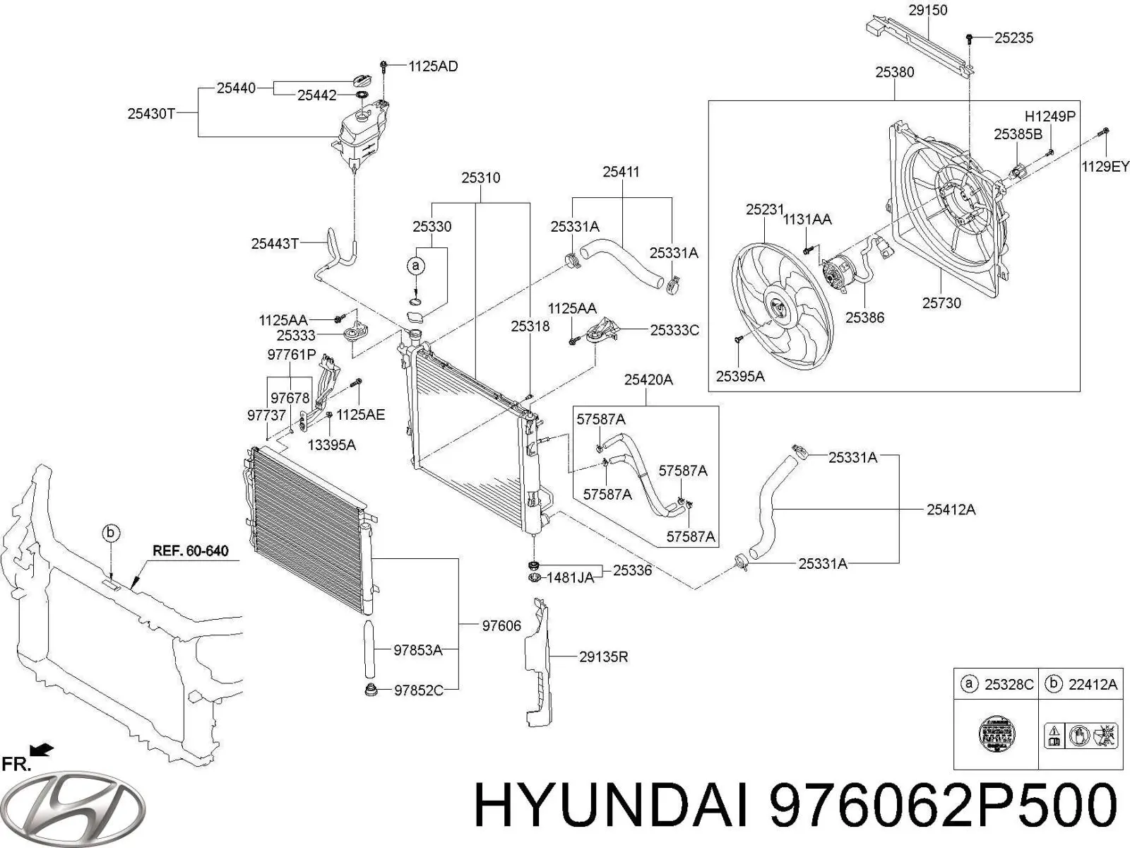976062P500 Hyundai/Kia Chłodnica klimatyzacji