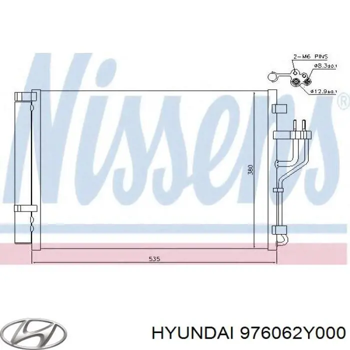 Do koszyka 976062Y000 Hyundai/Kia Chłodnica klimatyzacji