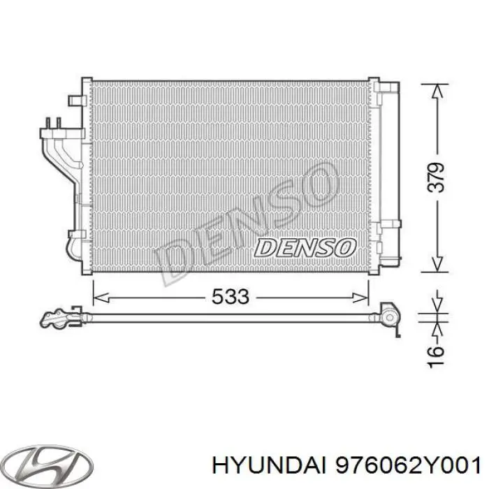 Chłodnica klimatyzacji Hyundai/Kia 976062Y001 cena, od 93,64 USD