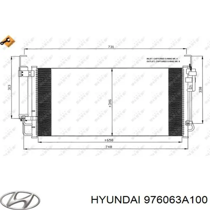 976063A100 Hyundai/Kia chłodnica klimatyzacji