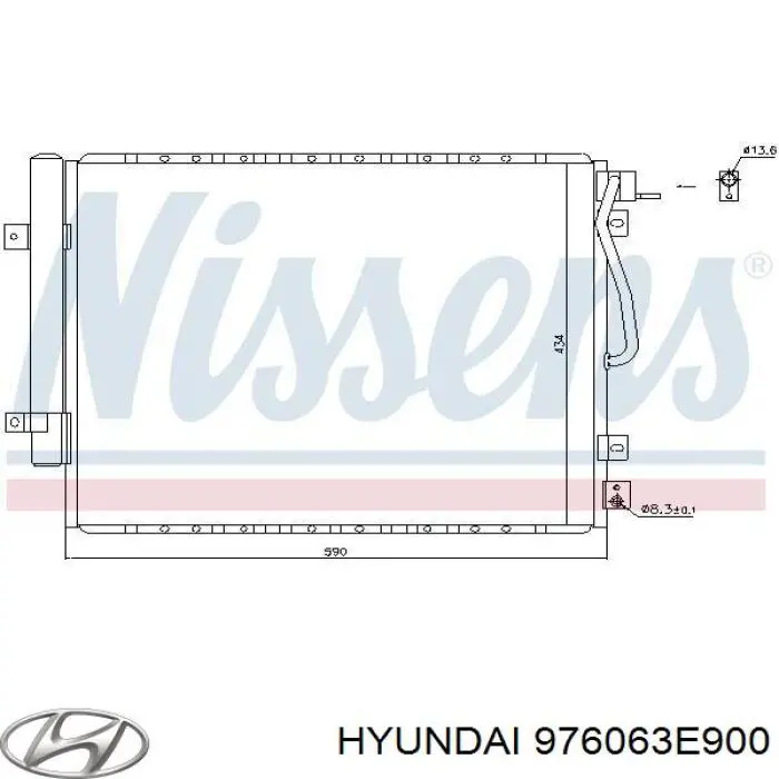 976063E900 Hyundai/Kia Chłodnica klimatyzacji